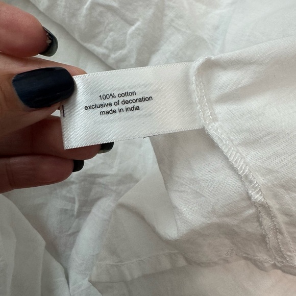 Lane Bryant Plus Size White Bohemian Dress with Summer Ribbon Stripes- Size 26 - Picture 4 of 8